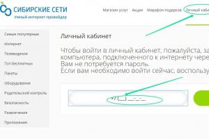 Личный кабинет Сибирские сети — российский интернет-провайдер Как узнать лицевой счет сибирские сети